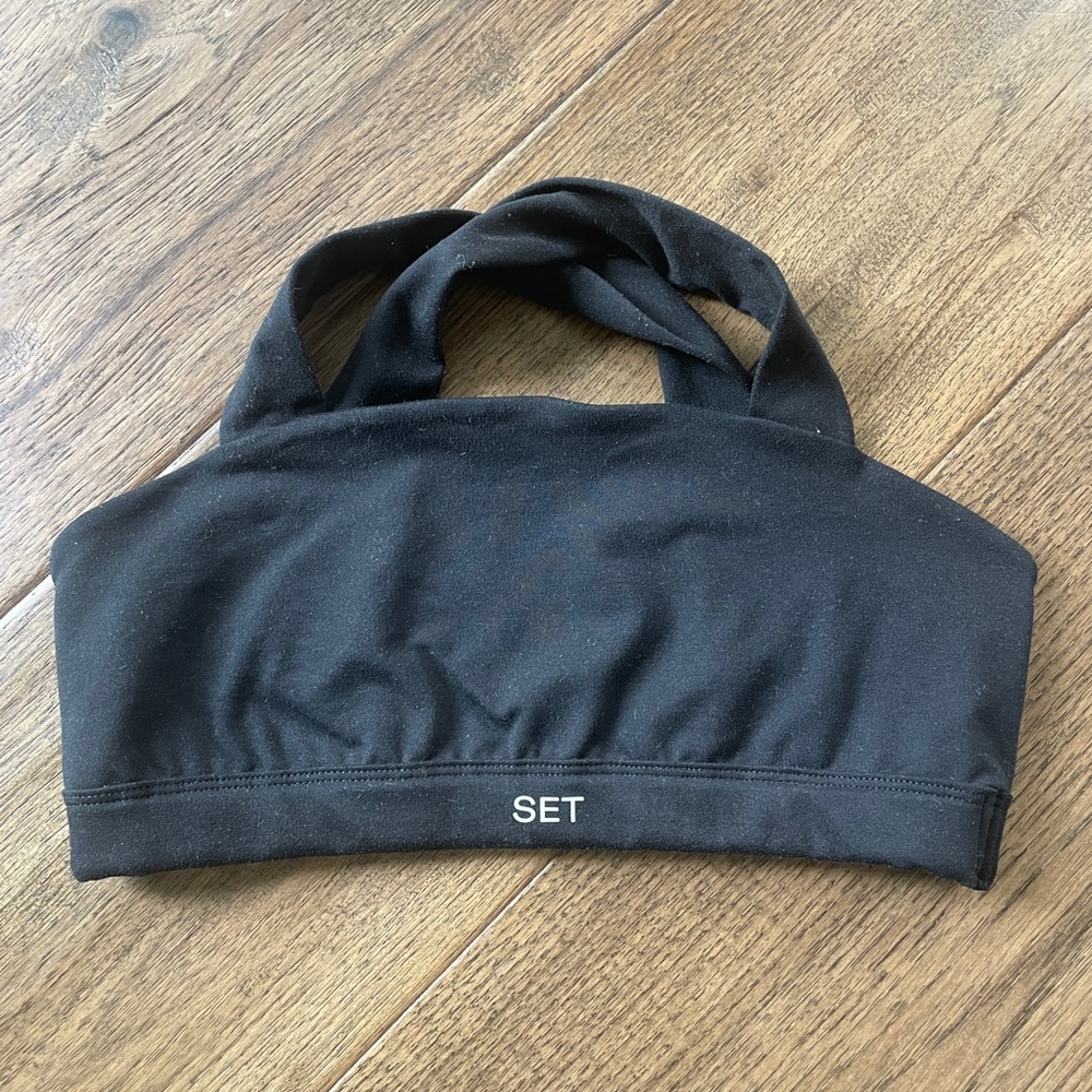 Black SET ACTIVE Sports Bra
